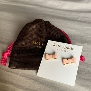 Authentic Kate Spade Take a Bow Earrings in Pink